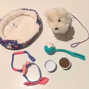 American Girl Coconut Dog & Dog Care Essentials Set